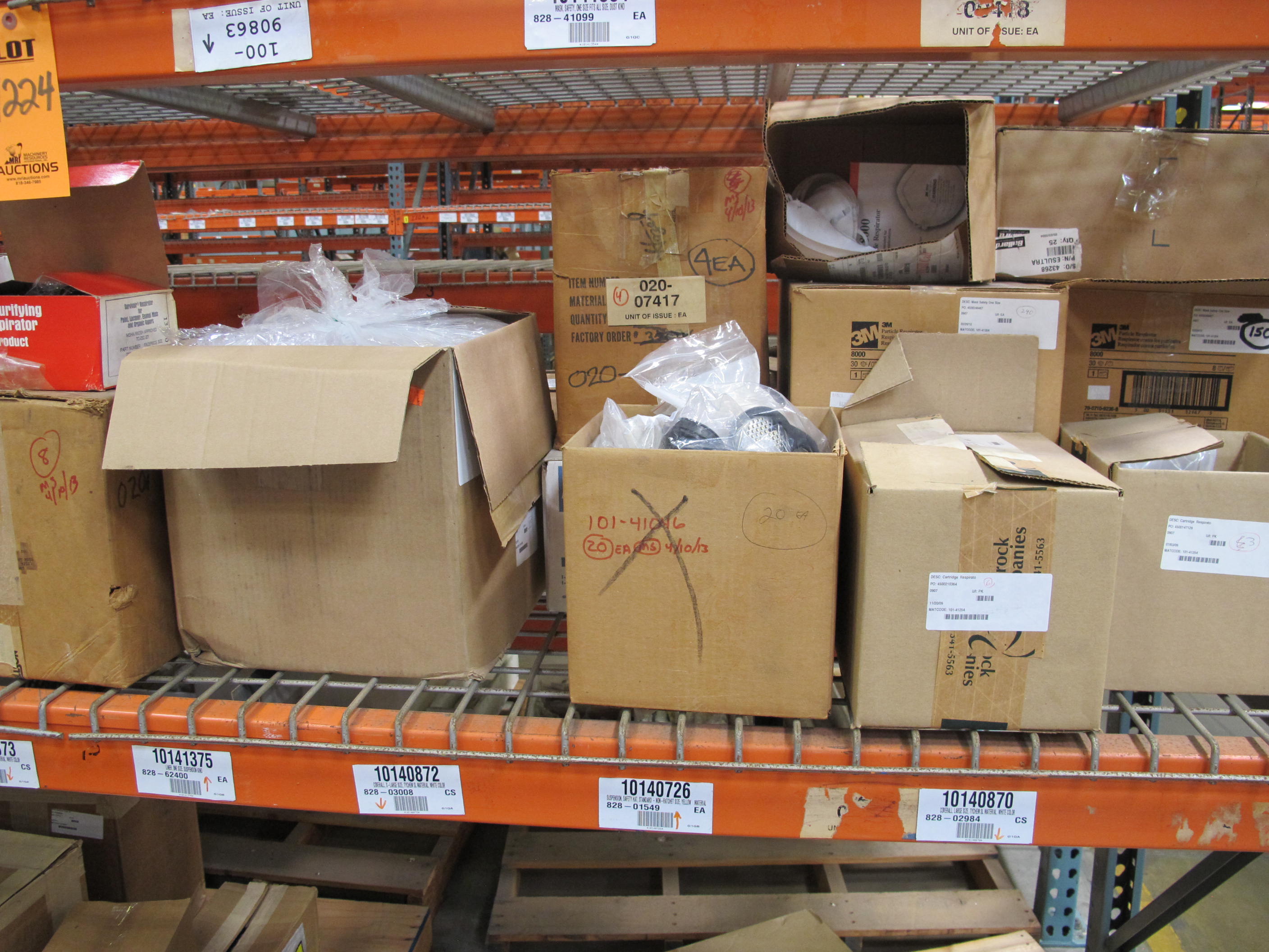 LOT TO INCLUDE: 3M, DRAGER, NORTH, MISC. RESPIRATOR FILTERS, CARTRIDGES, AND DUST MASKS. LOADING & HANDLING FEE $15-4224